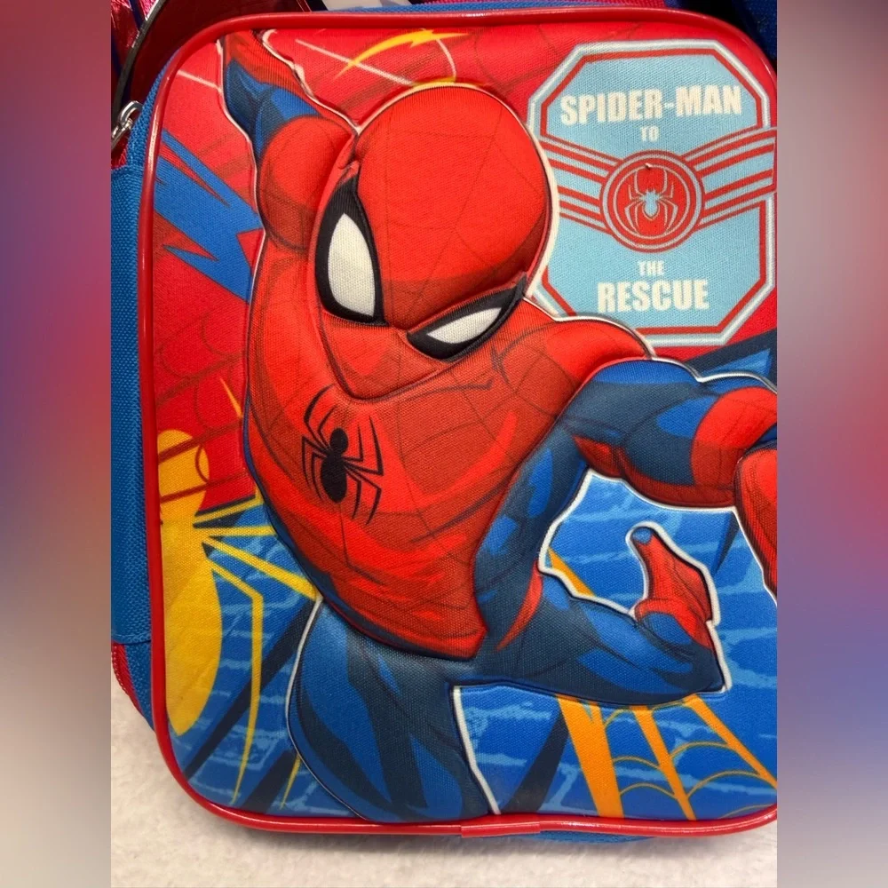 Spider-Man 5 Pc Backpack Set Kids School Bag Lunch Box Bottle Pencil Case